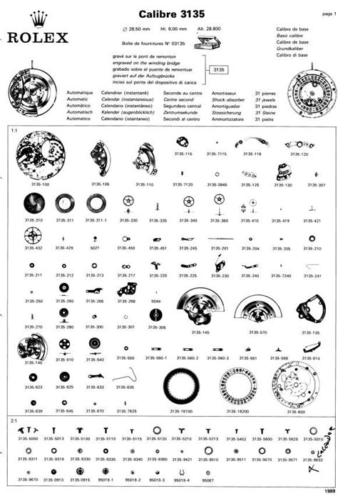 rolex 3130 vs 3230|Rolex 3135 parts diagram.